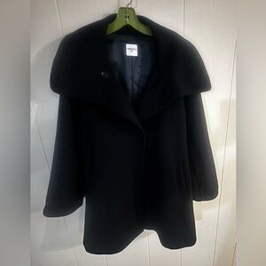 Cinzia Rocca Wool Cashmere 10 Coat Jacket Black with broad Collar